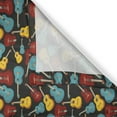 thumbnail image 3 of Ambesonne Guitar Kitchen Curtains, Folk Flamenco Retro, 55"x39", Multicolor, 3 of 3
