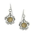 thumbnail image 3 of 1928 Jewelry Silver Crystal Flower Drop Earrings, 3 of 3