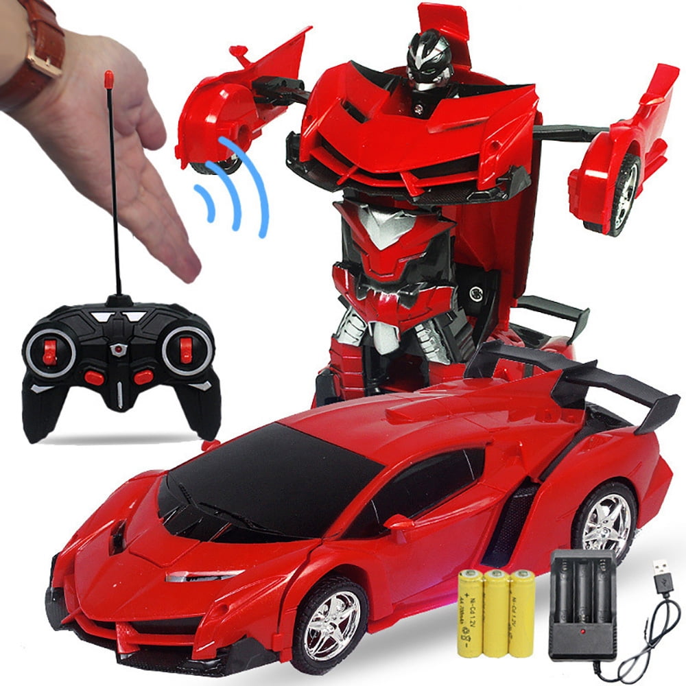 SeekFunning Remote Control Transformer Car, 2 in 1 Transforms RC Car