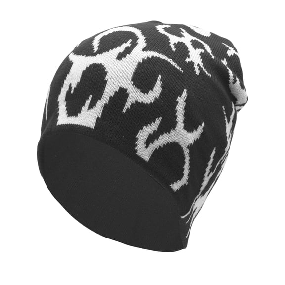 Unique Bargains Cycling Hat Warm Comfortable and Breathable Hard Hat Liner White Dart Needle Acrylic Black Base 22x22cm 1 Pcs