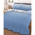 thumbnail image 2 of Quilts Full Size, Light Blue Ombre Soft Comforter Bedding Set for Bed, Modern Rustic Aqua Gradient Lightweight Quilted Bedspread with Pillow Cover(2 Pieces) for All Season, 78x90 Inch, 2 of 6