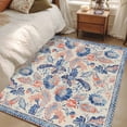 thumbnail image 4 of 3'x5' Area Rugs, Blue Red Ethnic Indoor Outdoor Area Rug for Living Room Bedroom, Vintage Modern Geometric Abstract Art Washable Bathroom Rugs Kitchen Floor Carpet Mats Home Decor Aesthetic, 4 of 8