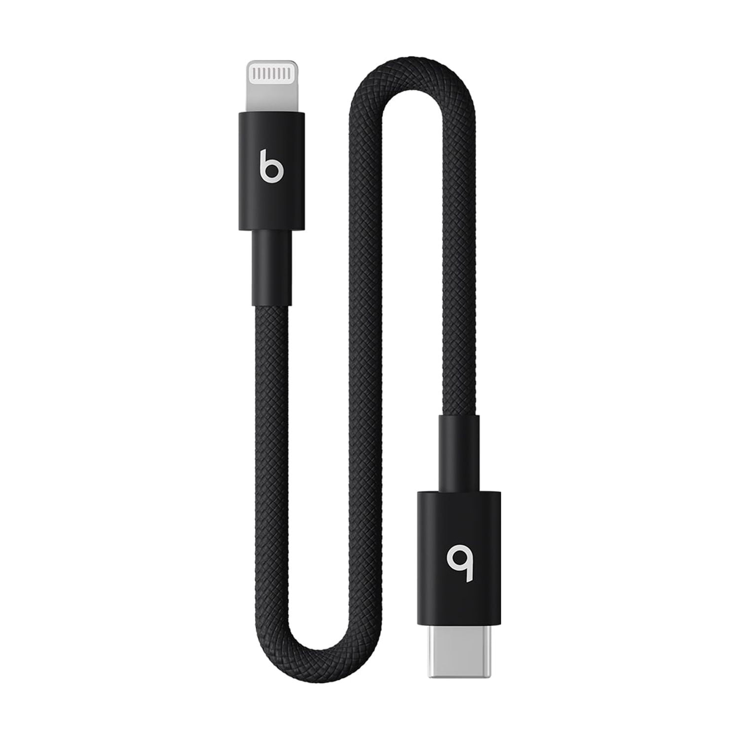 (2 pack) Beats USB-C to Lightning Woven Short Cable (20 cm) - Bolt Black