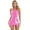 Hot Pink, variant on CHICTRY Womens Shiny Bodycon Tank Dress with Metal Clips for Stockings Carnival Nightclub Costume Hot Pink L