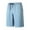 Light Blue, variant on MIUOWANP Men's Drawstring Elastic Waist Beach Shorts with Pockets Solid Color Exercise Fitness Straight Pant Size XXXL(14)Black