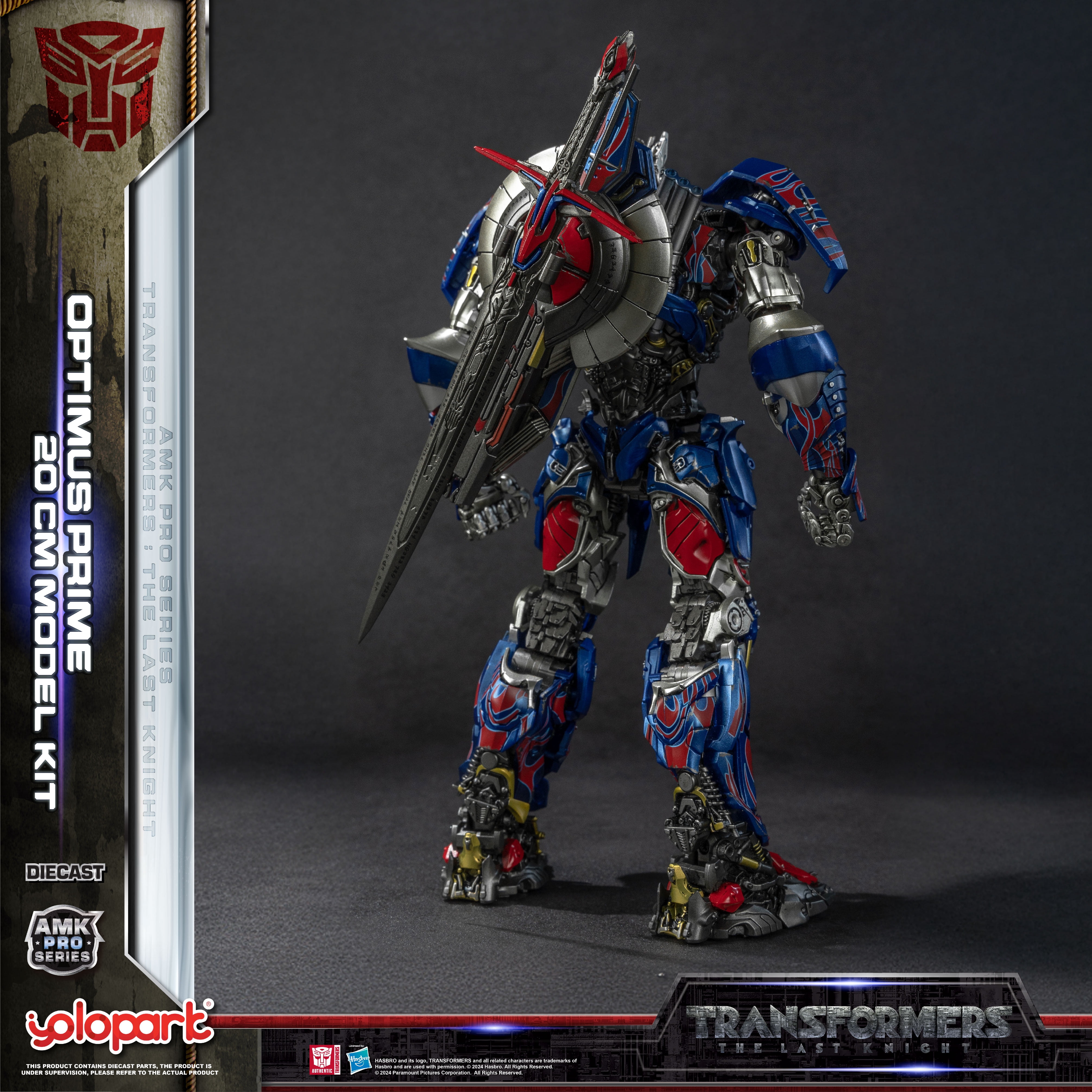 YOLOPARK  Optimus Prime Transformers Toys: The Last Knight Optimus Prime, 7.87" Transformers Collectible Action Figure for Ages 15+, No Converting