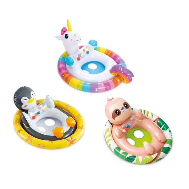 Jinetes de piscina inflables de vinilo para niños Float Intex para ver cómo se sientan
