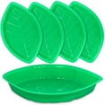 thumbnail image 3 of Toystoory 12 bandejas de aperitivos de hoja de palma verde ampliamente utilizadas para varias ocasiones bandeja de comida reutilizable estilo Type3 NO3, 3 of 6