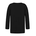 thumbnail image 4 of up to 60% off Gifts Womens Long Sleeve Tshirts Womens Pullover Tops Casual Button Square Neck Pleated Swing Ladies Tunic Blouses Winter Trendy Solid Long Sleeve Long Sleeve Tshirts Tops Weekly, 4 of 5