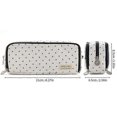 thumbnail image 3 of Large Pencil Case Big Capacity 3 Compartments Canvas Pencil Pouch for Teen Boys Girls School Student, 3 of 5