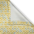 thumbnail image 6 of Ambesonne Yellow Chevron Valance & Curtain, Ikat Style Tile, 55"x30", Marigold Pale Blue White, 6 of 6