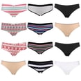 thumbnail image 1 of Curve Muse Women's Cotton Bikini Hipster Briefs BoyShorts Underwear-Multipack-PACKB-M/6, 1 of 6