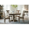thumbnail image 2 of World Interiors Chatham Downs 48" Round Wood Dining Table in Teak Brown, 2 of 2
