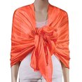 thumbnail image 2 of Prolriy Shawl Wraps for Women Xmas Gift Large Solid Soft Silky Bridal Evening Wedding Scarf Shawl Wrap Scarf for Women Orange, 2 of 2