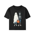 thumbnail image 3 of NAISIBABY Halloween T-Shirt for Girls, Funny Ghost Graphic Crewneck Short Sleeve Fashion Festival Tees Black 3XL, 3 of 4