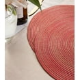 thumbnail image 6 of CC Home Furnishings Textured Round Woven Placemats - 15" x 15" - Red - Set of 6, 6 of 6