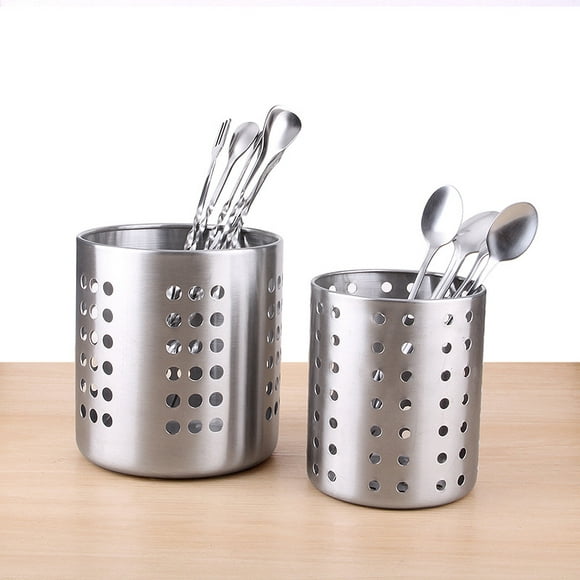 Stainless Steel Spoon Holder, Kitchen Cooking Utensils Holder For Forks Spatula, Utensil Holder For Countertop