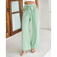 thumbnail image 6 of BTFBM Pants for Women Spring Clothes Striped High Waist Tie Knot Dressy Casual Wide Leg Palazzo Work Trousers Pants, 6 of 7