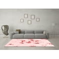 thumbnail image 3 of Ahgly Company Indoor Round Abstract Red Modern Area Rugs, 7' Round, 3 of 4