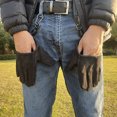 thumbnail image 4 of Guantes de Barbacoa, Guantes de Parrilla de Cuero Calor para Hombres, Agarre y Estabilidad, Liviano y Portátil para ASAR y PESCAR CON HEBILLA COLGANTE, CAPAS DE VACA DE, 4 of 7