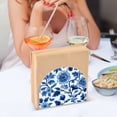 thumbnail image 3 of Yayeee Napkin Holder for Table Kitchen Paper Tissue Organization, Blue Floral Pattern, 3 of 8