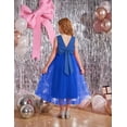 thumbnail image 6 of Arshiner Flower Girl Dress V-Back Bowknot Formal Pageant Ball Gown Wedding Party Long Tulle Dresses, 6 of 6