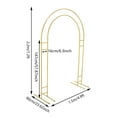 thumbnail image 2 of Gold Metal Double-tube Arch Stand Wedding Flower Backdrop Decor Rack 150*60*220cm, 2 of 10