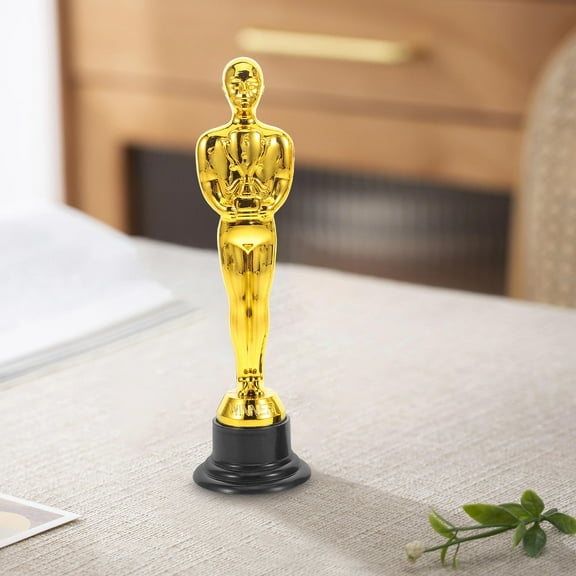 STRANDCHIC Golden Plastic Award Trophy - Compact, Realistic, and Decorative