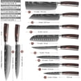 thumbnail image 3 of XITUO Kitchen Chef Knife Set,10 Piece High Carbon Stainless Steel Knives Pakkawood Handle, Ultra Sharp Cooking Knife & Gift Box (10PCS Chef Knife Set), 3 of 8