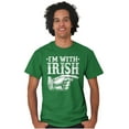 thumbnail image 3 of St Patricks Day I'm With Irish Men's Graphic T Shirt Tees Brisco Brands S, 3 of 6