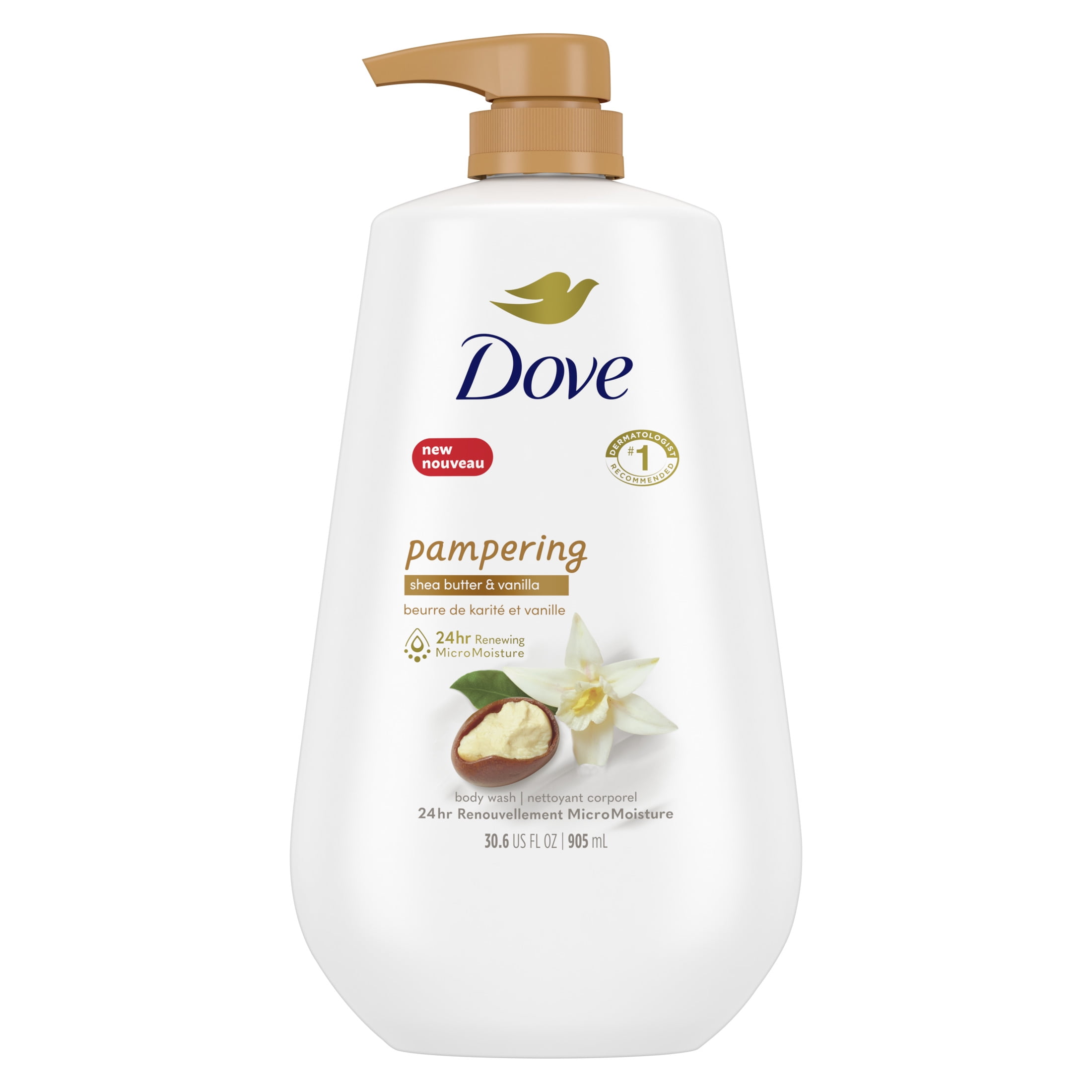 Dove Purely Pampering Liquid Body Wash with Pump Shea Butter & Vanilla, 30.6 oz - Walmart.com