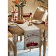 thumbnail image 3 of Valentines Day Table Runners Cotton Linen Red Truckload of Love Rustic Farmhouse Non-Slip Rectangle Party Tablecloth Holiday Decor for Kitchen,Home ,Dining Table ,Outdoor,Extra Long 13X108 Inches, 3 of 8