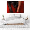thumbnail image 6 of Mudket Red Eyed Black Panther with Red High Heel Canvas Wall Art, Sexy Glam Trendy Wall Art Print for Living Room Cloakroom Entryway Home Decor, Framed Ready to Hang - 12"L x 8"W, 6 of 9