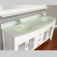 thumbnail image 5 of Elite 60" Double Modern Bathroom Vanity in White with White Glass Top and Mirror with Mirror, 5 of 5