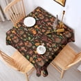 thumbnail image 2 of Colorful Mushroom Plant Brown Pattern Square Tablecloth,Waterproof Square Table Cover,Wipeable Spillproof Washable Table Cover for Home Kitchen Party Decor 52"x52"(132x132cm), 2 of 6
