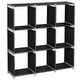 thumbnail image 2 of Resenkos 3-Tier 9 Cube Storage Organizer Shelf, Water-Proof Non-Woven Fabric Closet Cabinet Bookcase - Black, 2 of 11