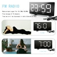 thumbnail image 7 of Blasgw LED Radio Digital Alarm Clock Creative Snooze Electronic Clock Alarm Configuration FM Radio FM 7-inch Large Screen Display USB Charging Digital Clock White, 7 of 7