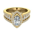 thumbnail image 4 of Marquise Cut Halo Diamond Engagement Ring 1.80 carat total weight 14K Gold, 4 of 5