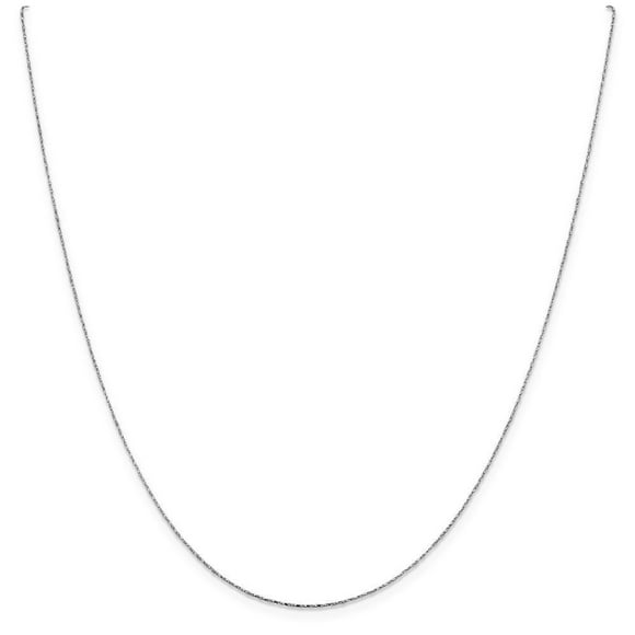 Chaîne de Boîte Torsadée en Or Blanc 14K 0,6 mm