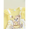 thumbnail image 6 of Suealasg Baby Girl Fall Romper 3 6 12 18 Months Infant Girl Long Sleeve Crew Neck Bear Dots Stripes One Piece Bodysuit Newborn Girl Autumn Clothes, 6 of 7