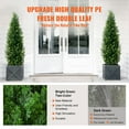 thumbnail image 2 of KFFKFF Artificial Cedar Topiary Tree, 60-inch Tall (Set of 2), with Additional Leaves & Pot, Faux Evergreen Pine Cypress Trees for Indoor and Outdoor Decoration, UV Resistant Greenery, 2 of 9