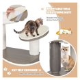 thumbnail image 6 of Cat Tree with Litter Box Enclosure - 2-in-1 Modern Cat Tower for Indoor Cats - Space Saving Furniture with Scratching Posts & Plush Perch, 6 of 9