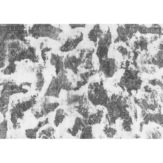Ahgly Company Indoor Rectangle Abstract Gray Modern Area Rugs, 5' x 8'