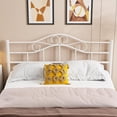 thumbnail image 4 of ARICOEASY Metal Queen Size Vintage Headboard with Height Adjustable for Bed Frame, White, 4 of 7