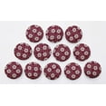 thumbnail image 6 of IBA Indianbeautifulart Red 2 Holes Canvas Round Buttons For Sewing 1 Inch Artistic Floral Printed Handmade Decorative Buttons Pack Of 50, 6 of 7