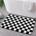thumbnail image 6 of Bathroom Rugs Black and White Checkered Bath Mat Non Slip Water Absorbent Bath Rug Soft Microfiber Machine Washable Floor Mats for Tub Bathroom Indoor Doormat,20"x31", 6 of 6