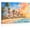 Frame-style, variant on Tropical Beach Houses Sunset Canvas Wall Art, Colorful Coastal Palm Tree Ocean Landscape Print, Watercolor Seaside Home Decor for Living Room Bedroom Unframed