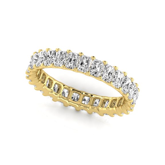 2.50 Radiant Cut Diamond Eternity Band in 14K White/ Yellow And Rose Gold – Full Eternity Design