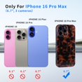 thumbnail image 2 of Funda de teléfono Aijohnny para iPhone 16 Pro Max Tortoiseshell TPU, 2 of 9