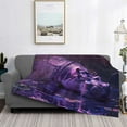 thumbnail image 2 of Fotbe Purple Hippo In Water Manta de Franela con Estampado, Manta Ultrasuave para Cama, Sofá, Auto, Hipoalergénica y Antibolitas-80"x60", 2 of 6